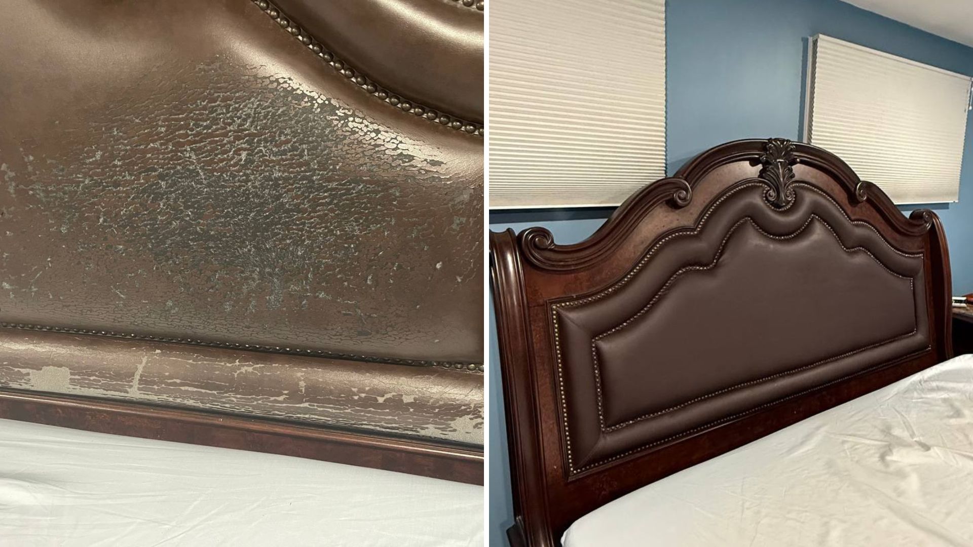 Leather Headboard Surface Restoration