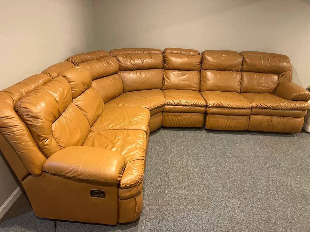 Complete Leather Sectional Recoloring
