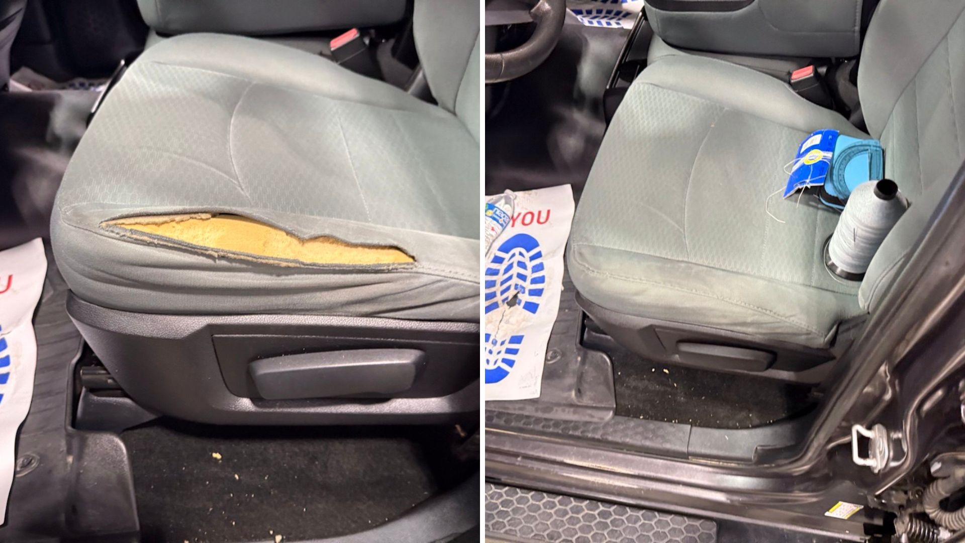 Driver Seat Leather Seam Repair