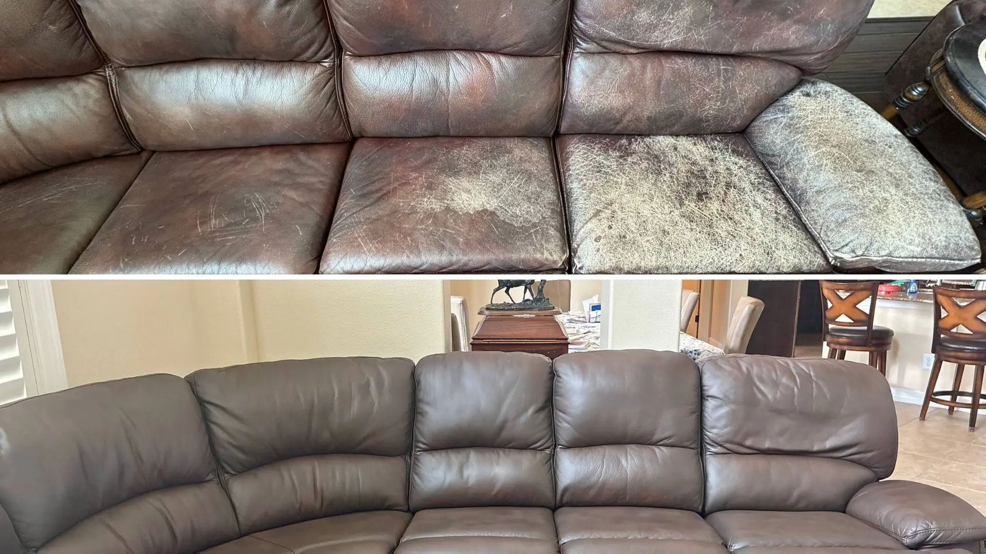 Leather Sectional Recoloring Transformation